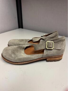 Kork Ease Women's Stone Suede Chunky Heel Mary Jane Size 7